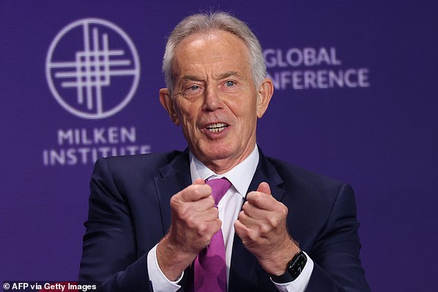 Sir Tony Blair (pictured) held talks on the Middle East process with the US President and his son-in-law Jared Kushner, with whom he has worked with for months, on August 27