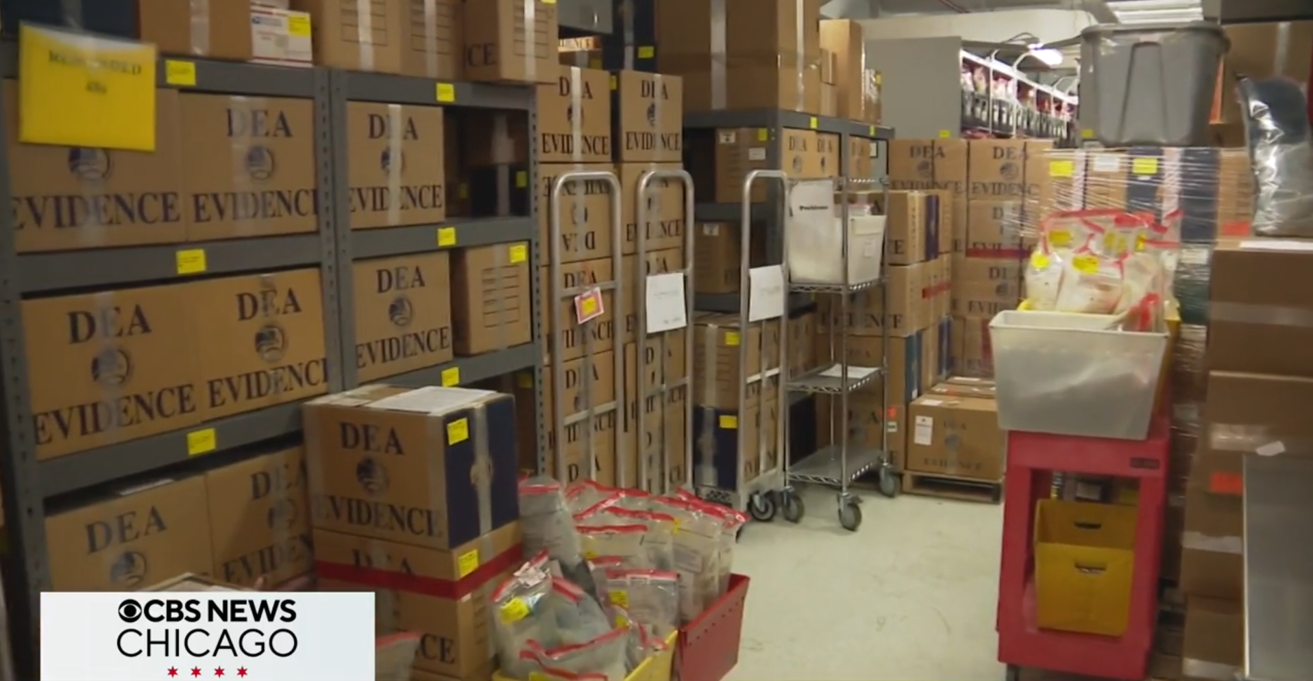 Bên trong kho tang vật ma túy ở Chicago
