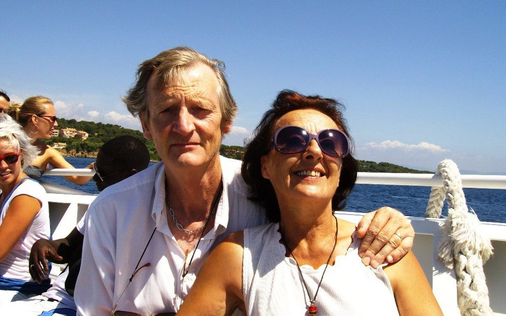 Anthony Peregrine and his wife in France