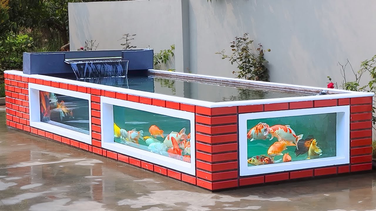 How to make outdoor aquarium 2000gal - design and decorations