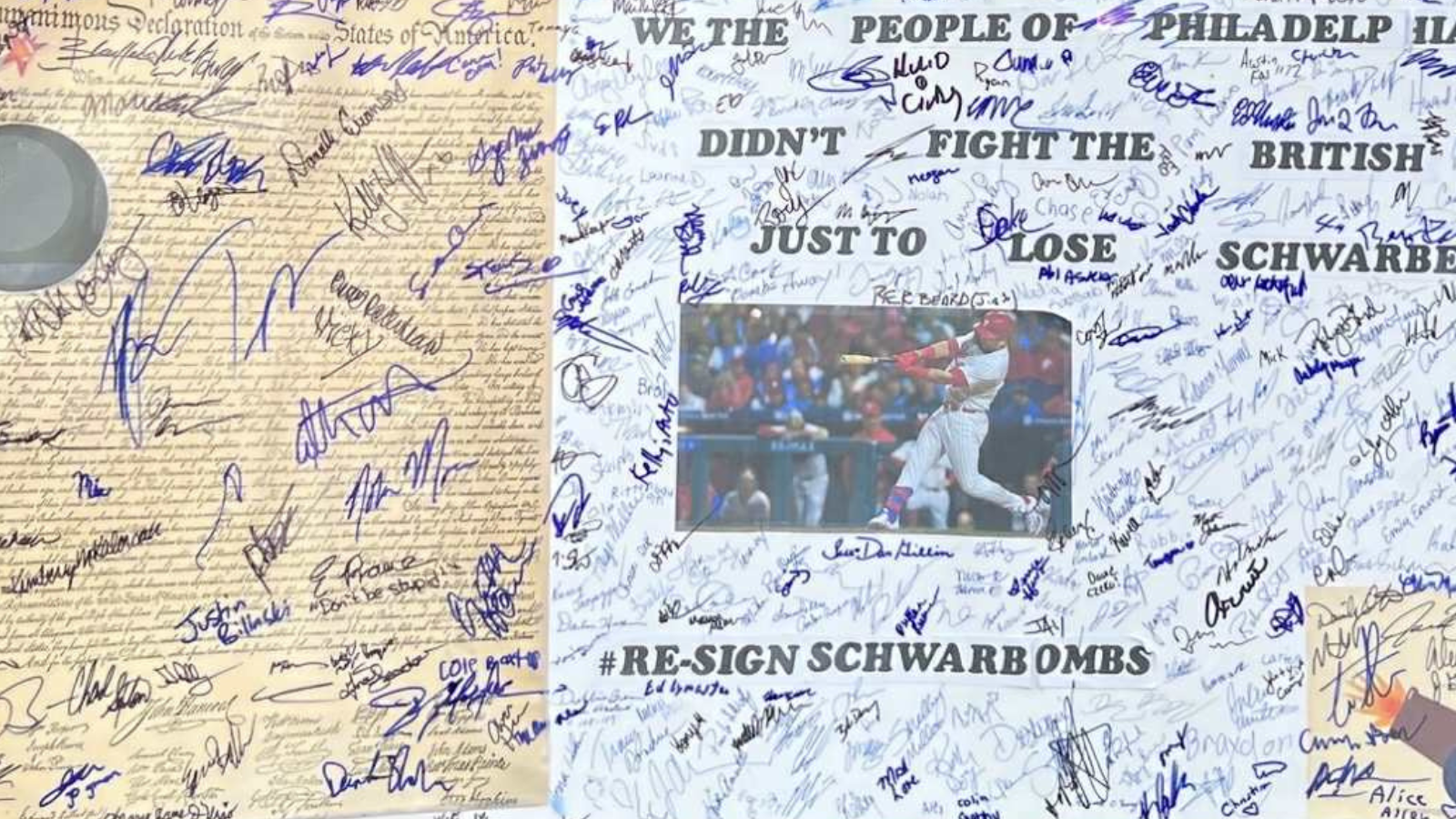 A lot of people. A lot of signatures. These fans went the extra mile at CBP to help re-sign Schwarbombs