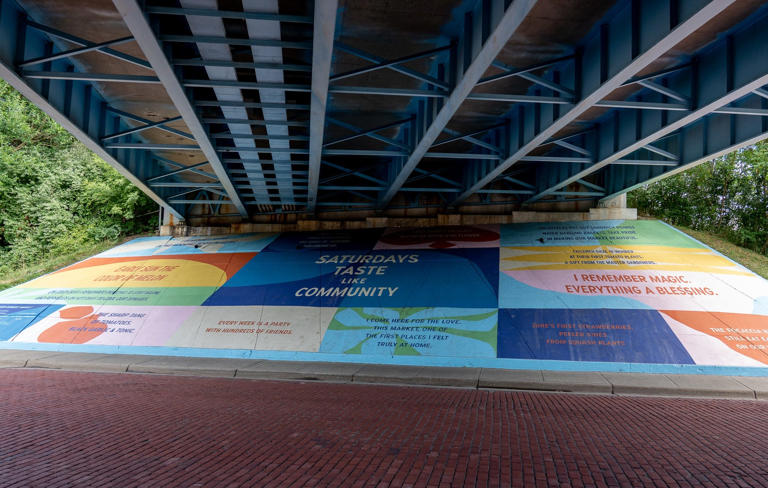 Haymaker Farmers' Market mural debut in Kent brings out big crowd