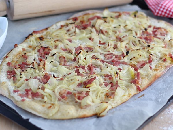 Flammekueche, elsässischer flammkuchen