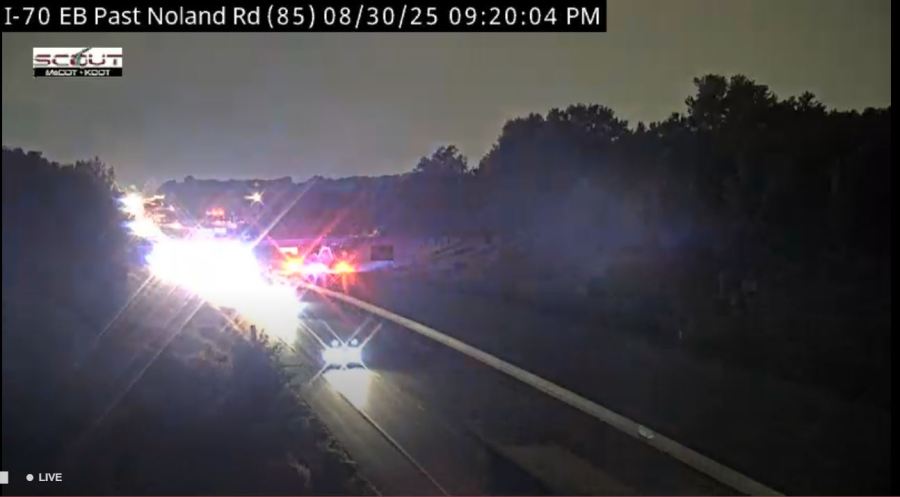 I-70 lanes closed after suspect is hit while running from police