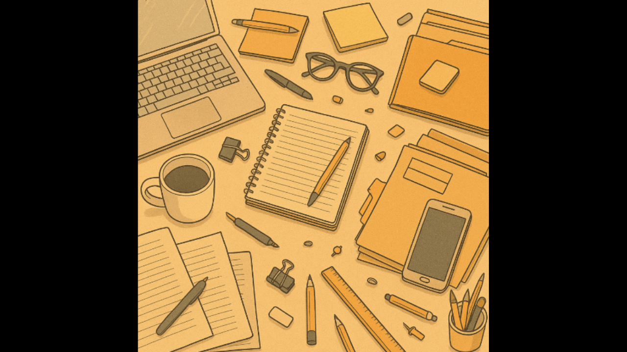 Optical Illusion: Spot The Push-Pin On The Messy Study Table!