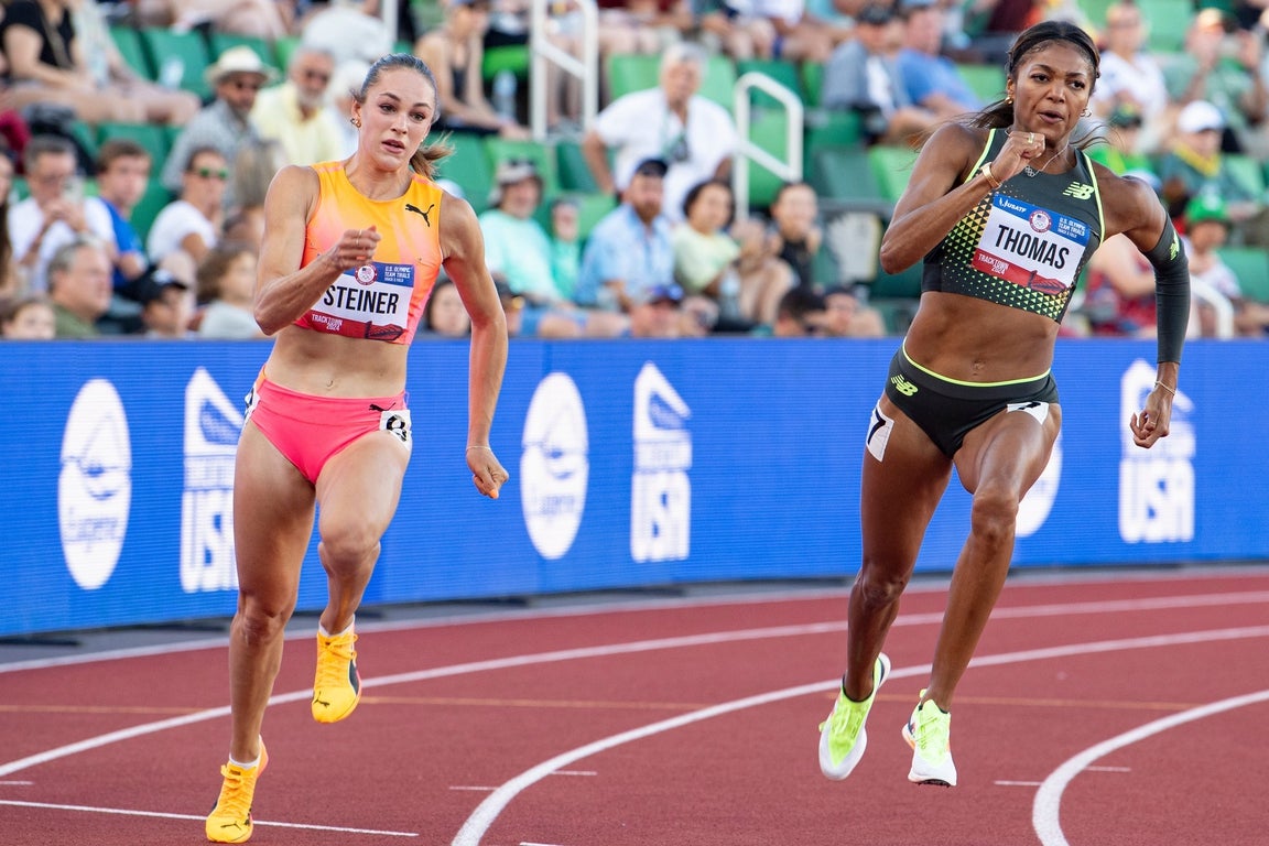 Outstanding photos showcase American track and field sprinter Abby Steiner