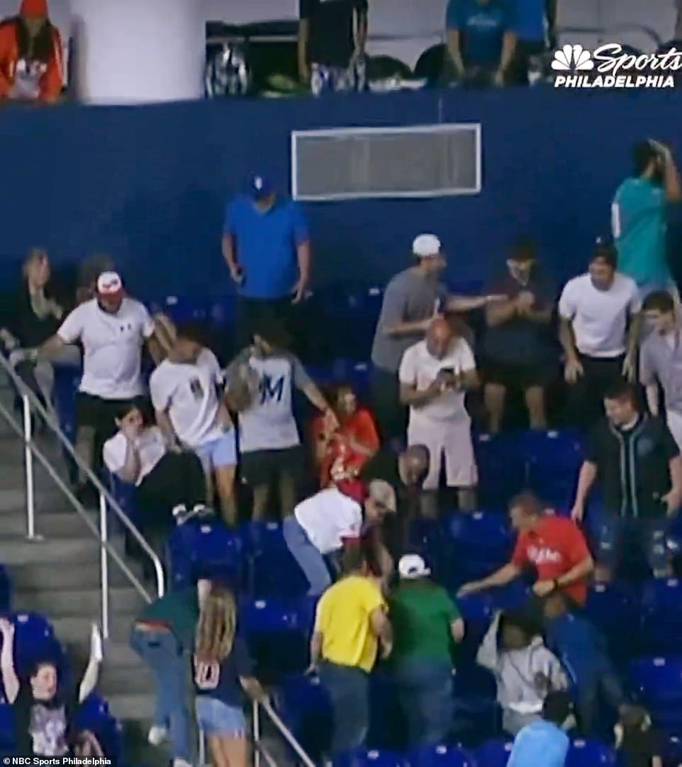 Woman forces dad into giving up ball for his son at MLB game