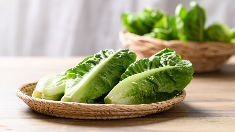 Whole Romaine lettuces