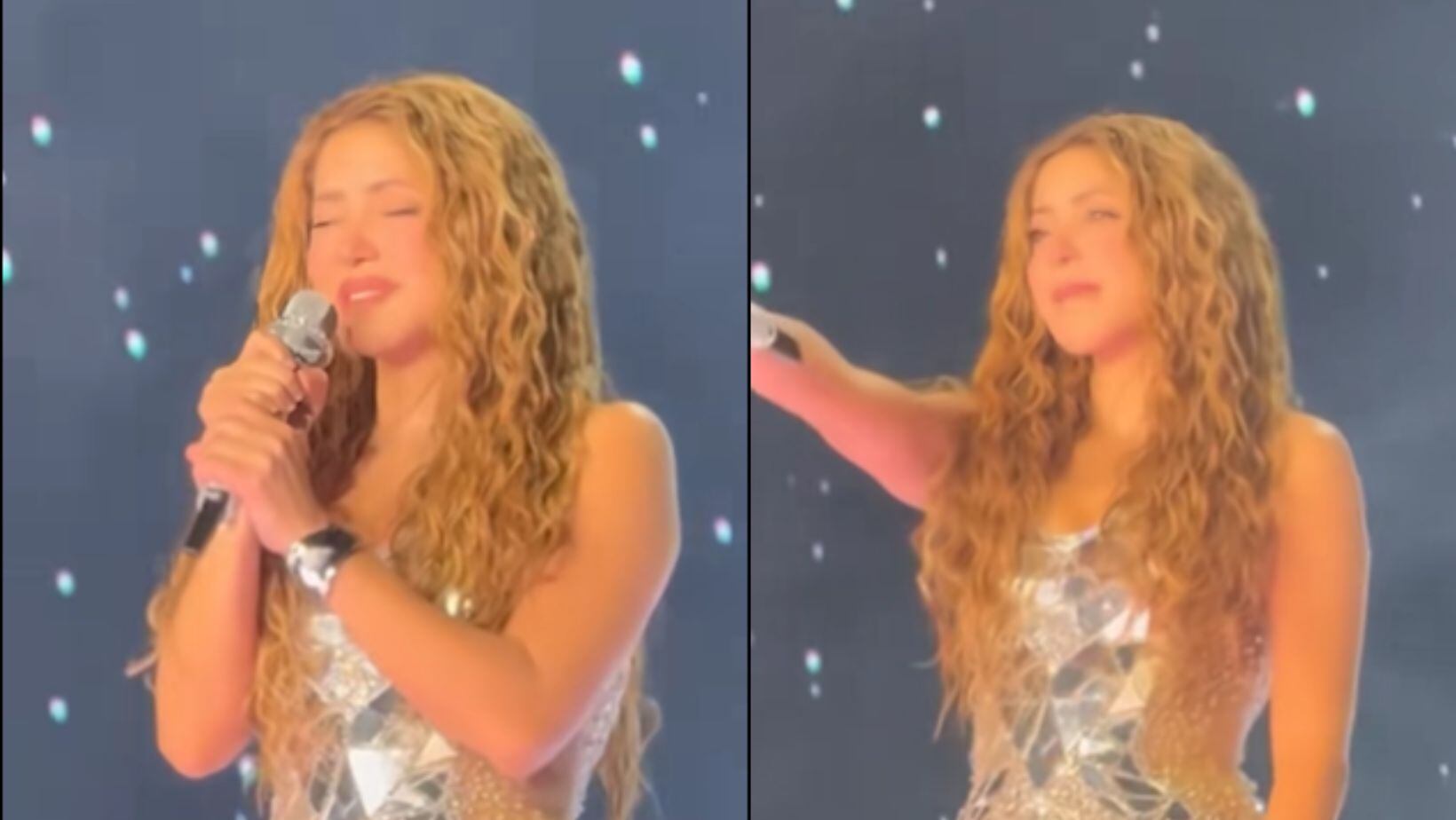 Shakira no pudo contener sus lágrimas en el escenario durante su concierto  en México: esto fue lo que pasó