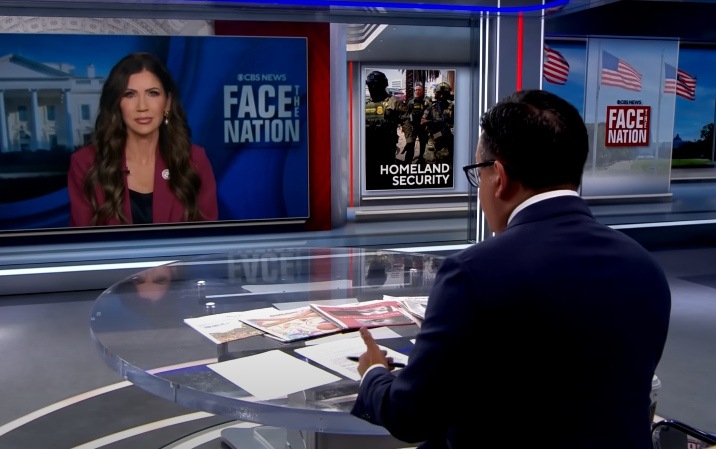 Noem claimed that CBS News had ‘shamefully edited the interview to whitewash the truth’ when she appeared on August 31 to discuss Kilmar Abrego Garcia (CBS News/ Face the Nation)