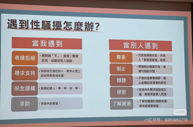 留學生來台初遇性別教育課程。（圖／翻攝自小紅書）