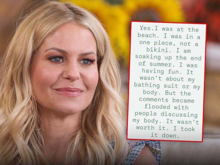 Candace Cameron Bure Deletes Swimsuit Photo After Body Shaming Backlash