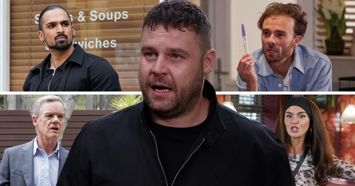A dramatic week to come in the soaps (Picture: BBC / ITV / Lime Pictures / Amazon Freevee)