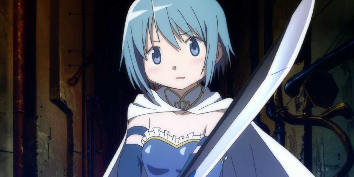 Sayaka-Miki with a sword in Puella Magi Madoka Magica