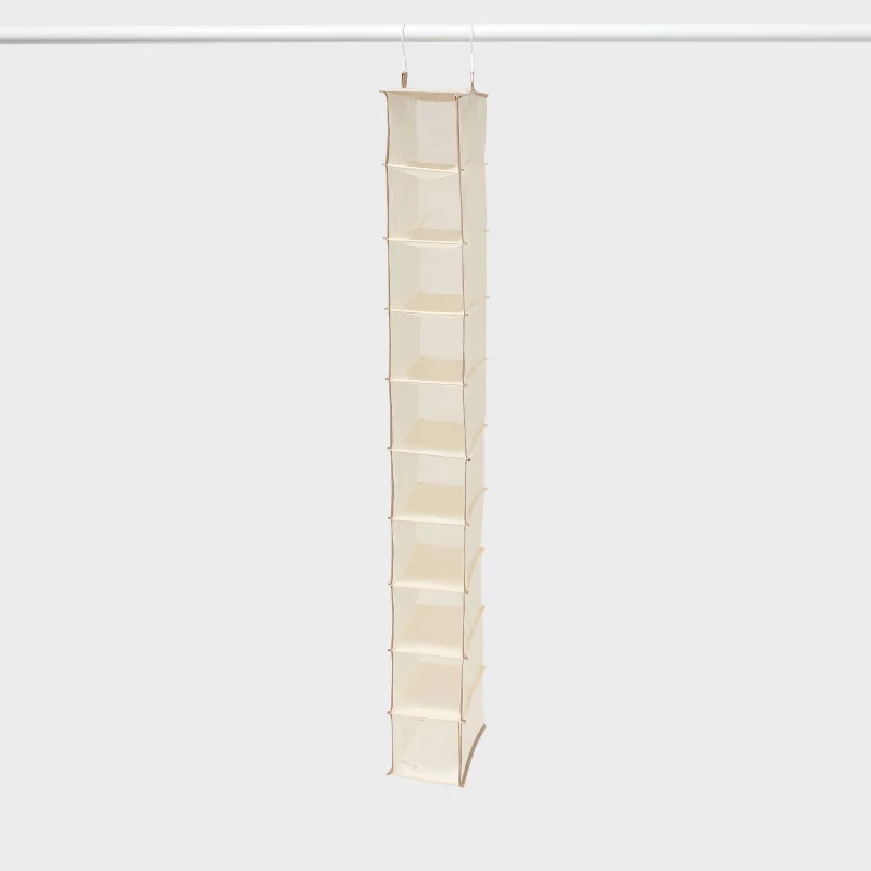 10 Shelf Hanging Shoe Storage Organizer Tan - Brightroom™