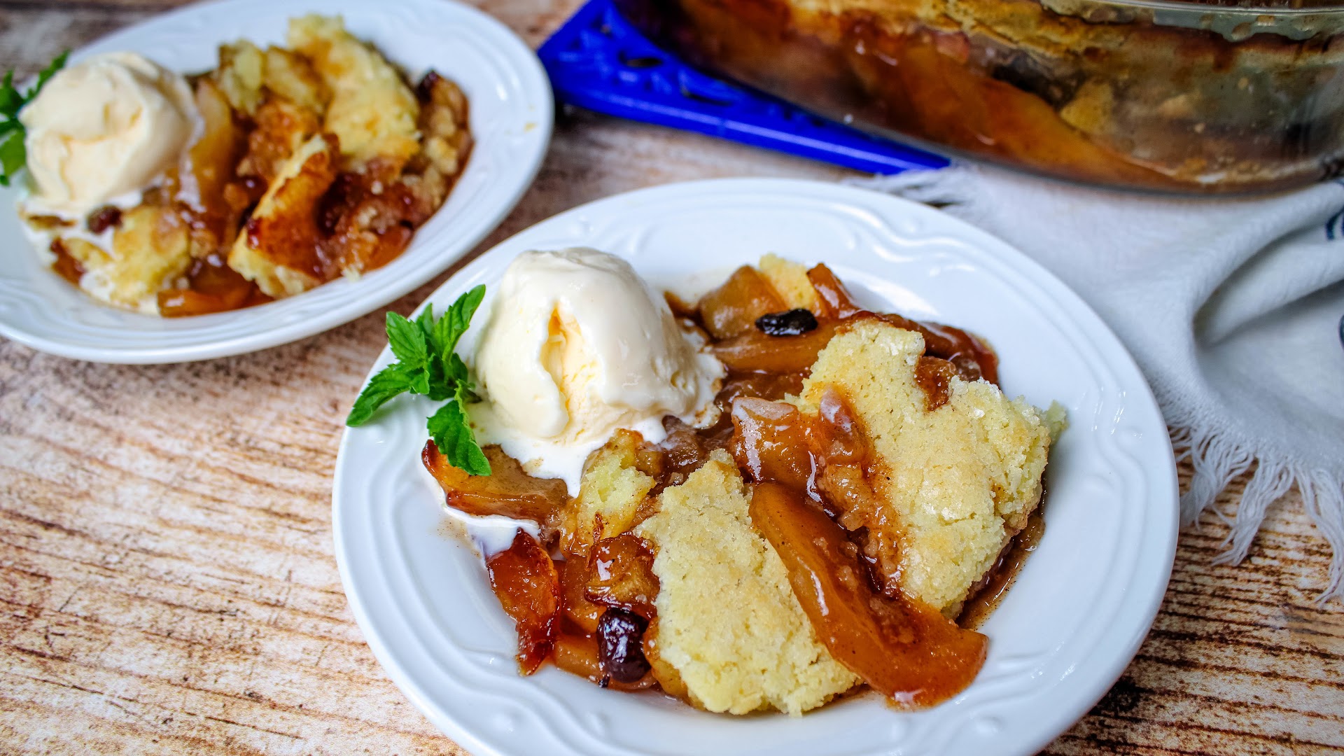 This Apple Rum Raisin Cobbler Takes An Apple Cobbler To The Next Level ...