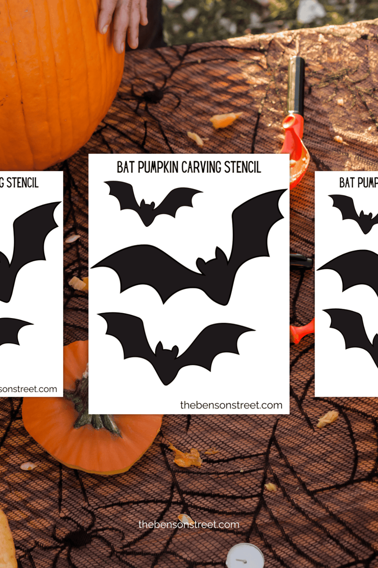 Free Printable Bat Pumpkin Stencil for Halloween Free Printable Bat Pumpkin Stencil for Halloween