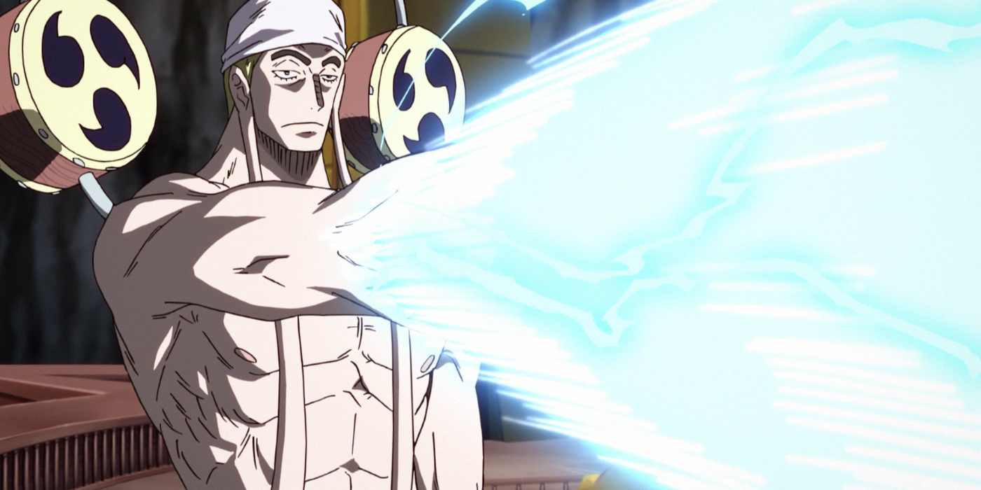 Enel uses the Rumble Rumble Devil Fruit