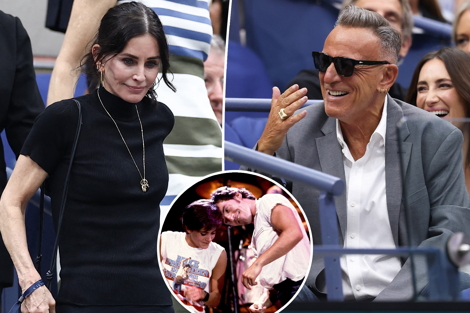 Bruce Springsteen, Courteney Cox reunite at US Open over 40 years after(00)