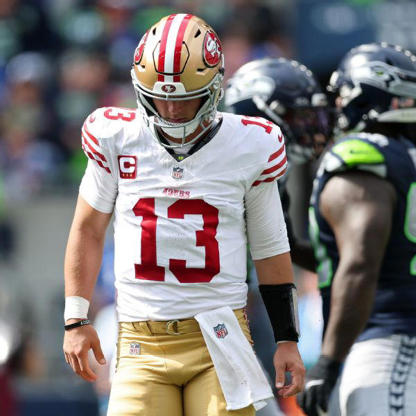 49ers rule out Brock Purdy, Ricky Pearsall for Texans game
