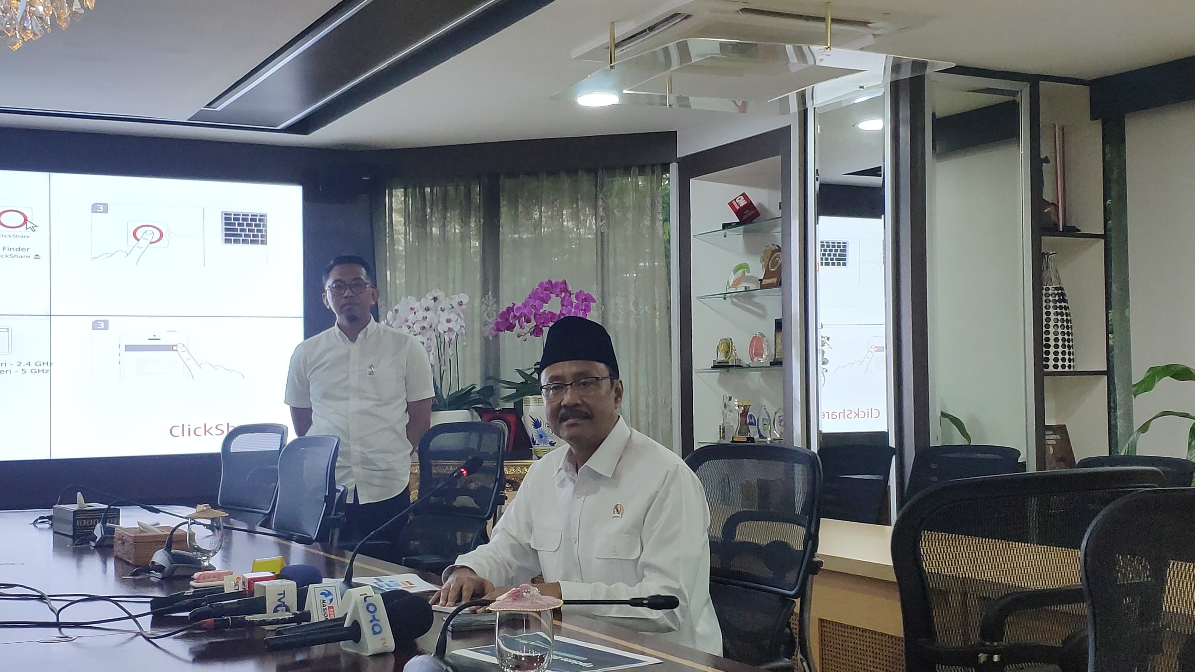 Sekjen PBNU sekaligus Menteri Sosial (Mensos) Saifullah Yusuf. (Zalzilatul Hikmia/JawaPos.com)