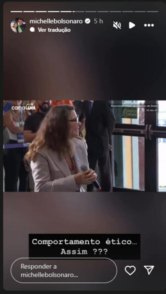 Michelle Bolsonaro se enfurece após críticas de Janja