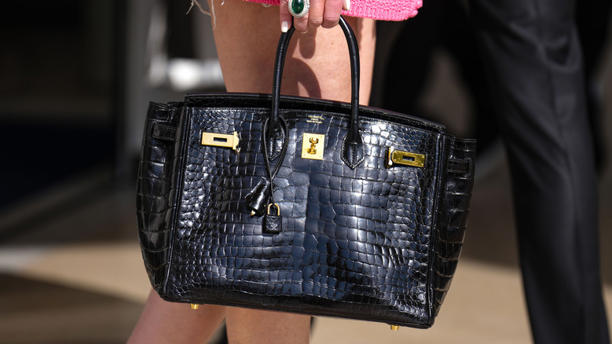 A Hermès Birkin crocodile skin bag