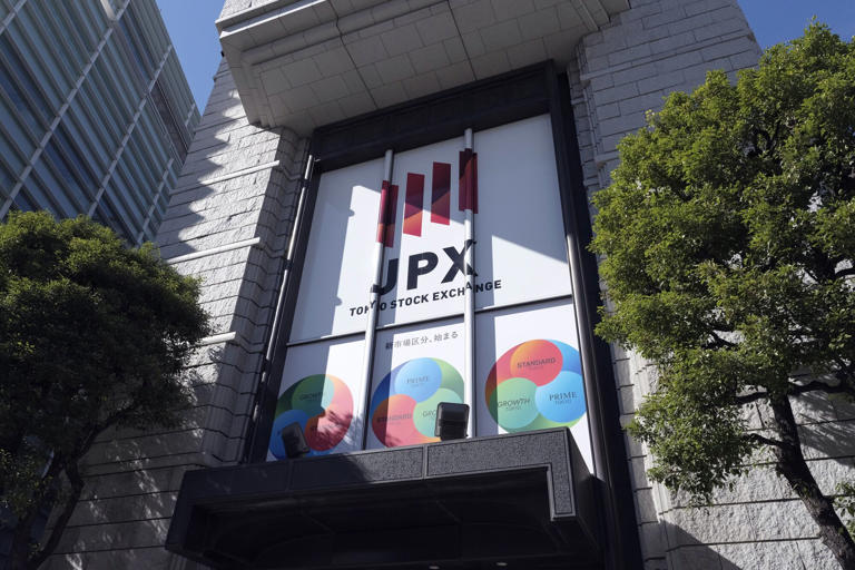The Tokyo Stock Exchange (TSE), operated by Japan Exchange Group Inc. (JPX), in Tokyo, Japan, on Friday, Feb. 16, 2024. Japanese stock prices are within sight of a historic peak reached during the nation’s economic heyday in 1989 as global investors return in droves.