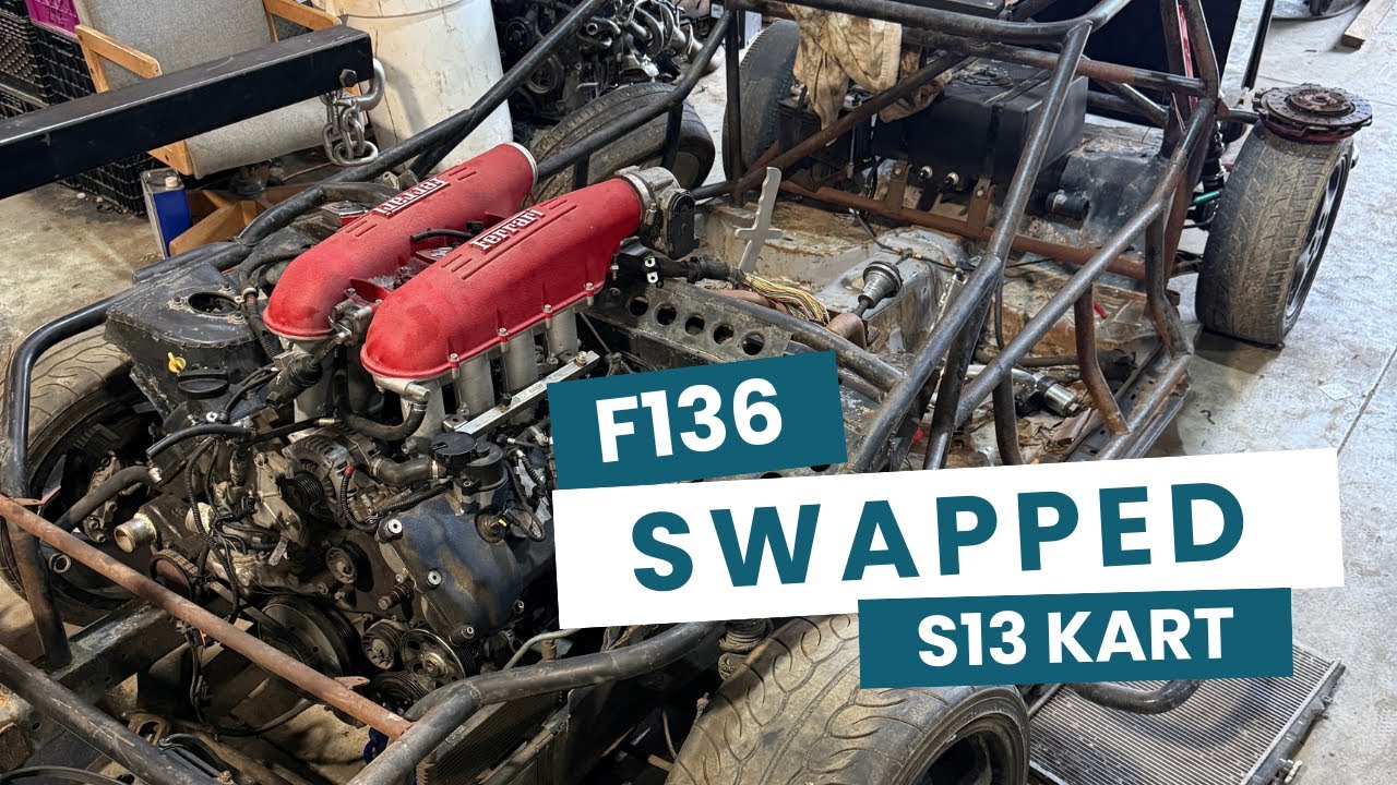 Ferrari Engine Swap into S13 Drift Kart | Step-by-Step Build