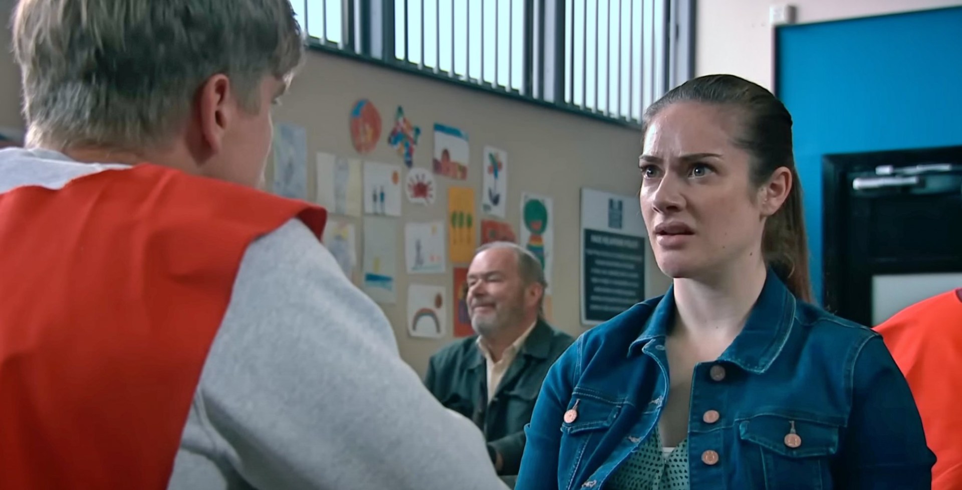 Victoria sought answers from Robert, who is in prison for a crime he didn’t commit (Picture: ITV)