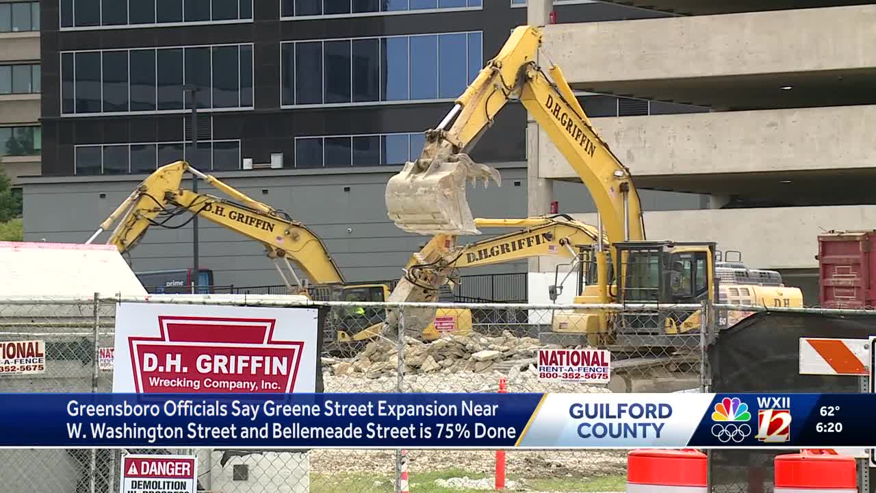 Greensboro Streetscape Construction Road Closure Underway