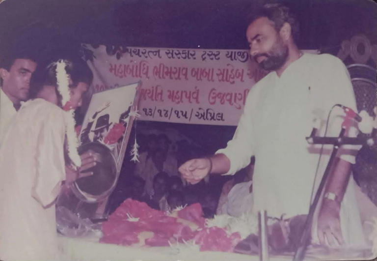 Narendra Modi honoring a Dalit daughter on Ambedkar Jayanti