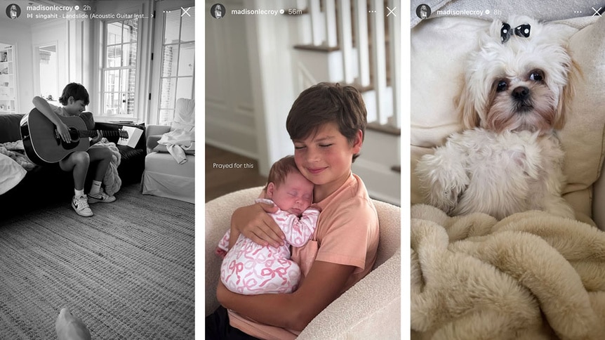 A series of Madison Lecroy's son, Hudson, and her daughter, Teddi Randle