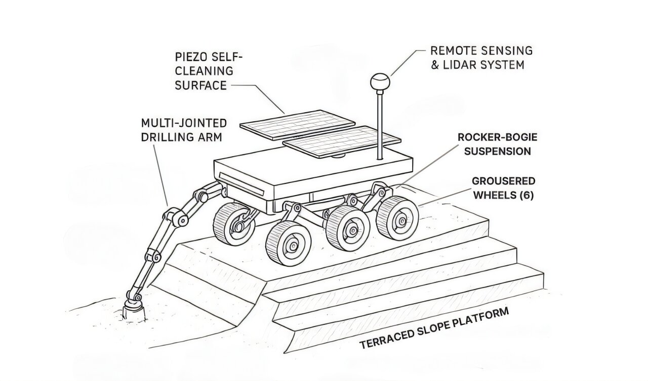 Rover untuk menambang gunung berapi Mars