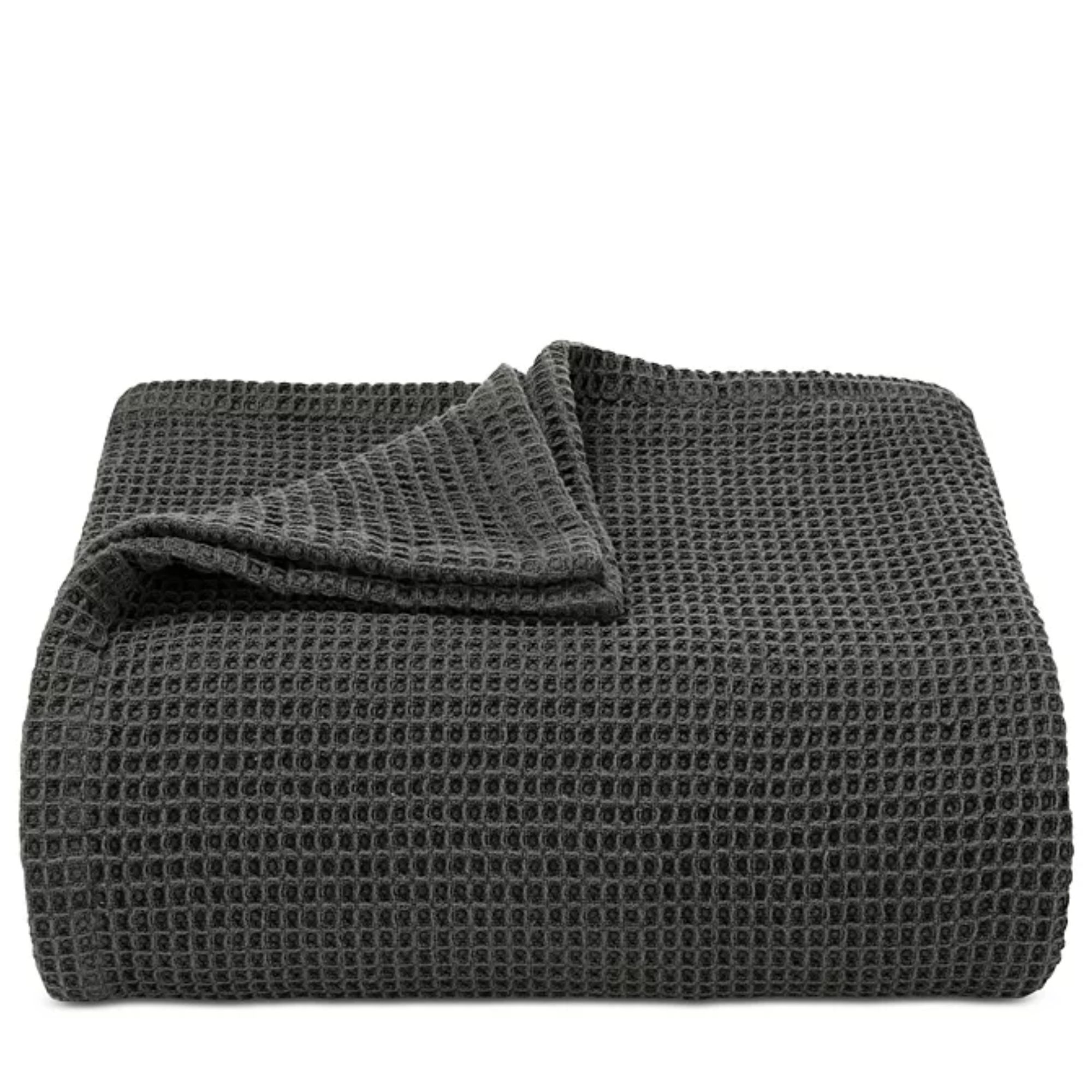 charcoal waffleweave blanket