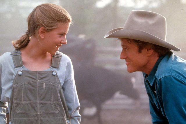 Touchstone/Kobal/Shutterstock Scarlett Johansson and Robert Redford in 'Horse Whisperer.'
