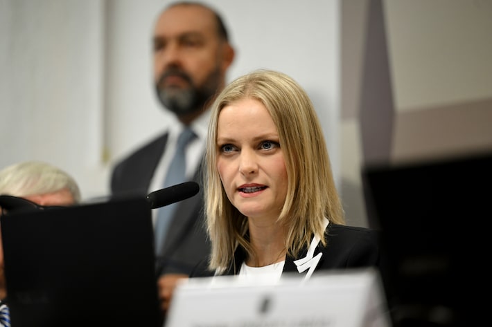 A ministra do Superior Tribunal Militar (STM) Verônica Sterman em sabatina no Senado. Foto: Edilson Rodrigues/Agência Senado