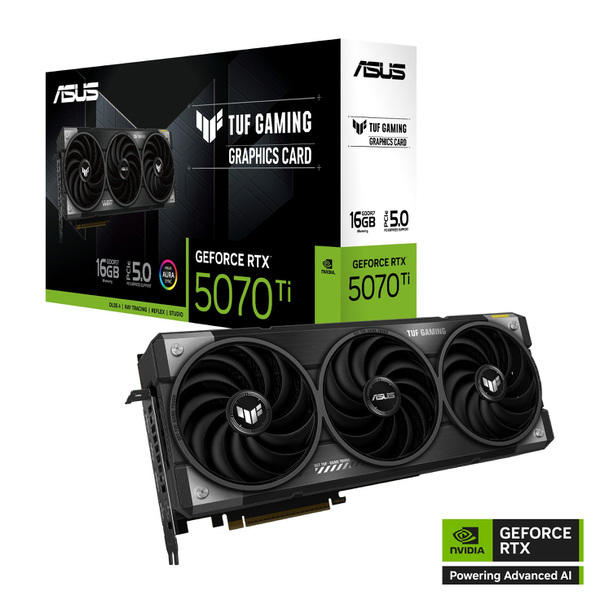 ASUS NVIDIA GeForce RTX 5070Ti ビデオカード ASUS RTX 5070 Tiビデオカード「TUF-RTX5070TI-16G-GAMING」発表