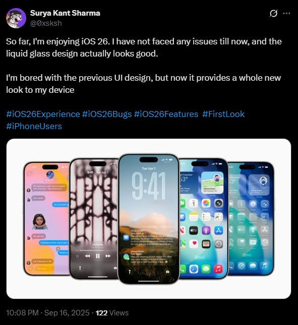 iOS 26 Liquid Glass design has iPhon…
