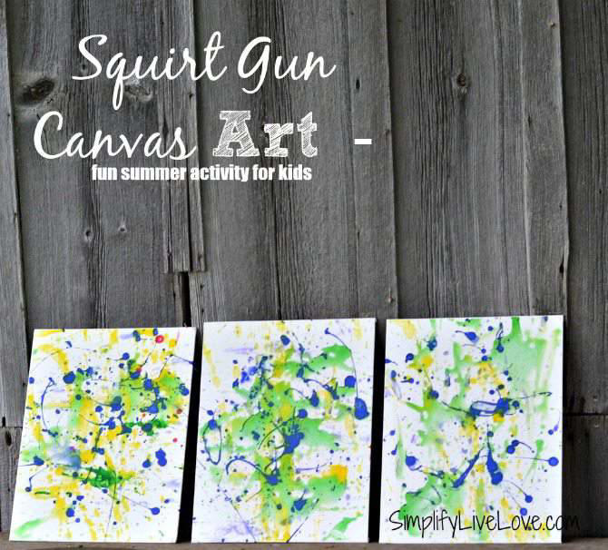 Squirt gun canvas art: Creative fun that inspires!
