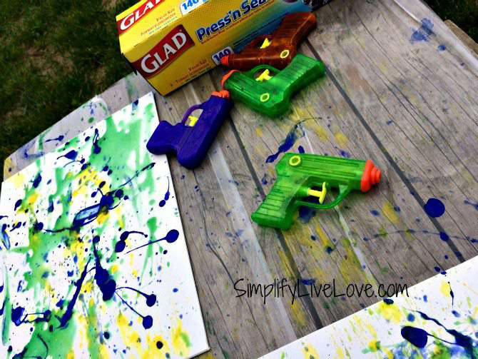 Squirt gun canvas art: Creative fun that inspires!