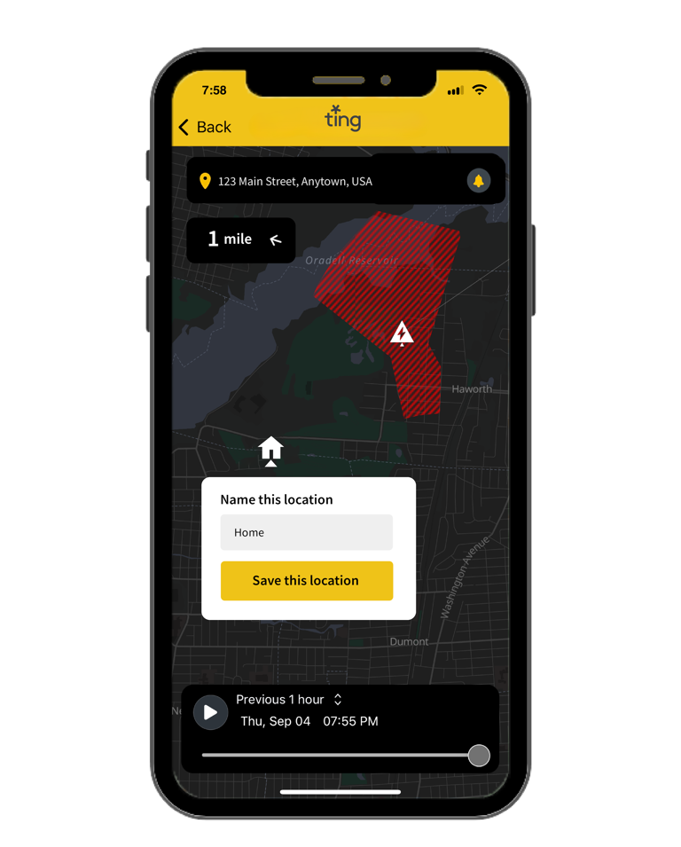 Track power outages in real time across the US with the Ting app