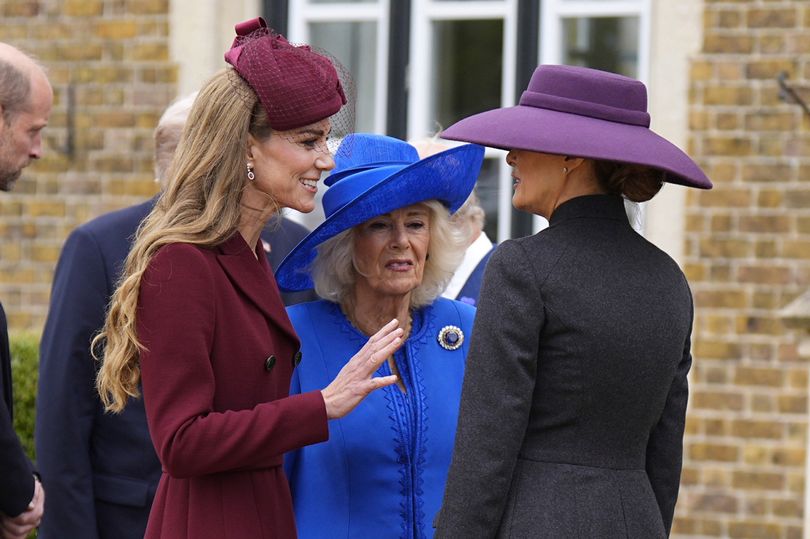 Queen Camilla 'tells Kate Middleton to move' in awkward Melania Trump(01)