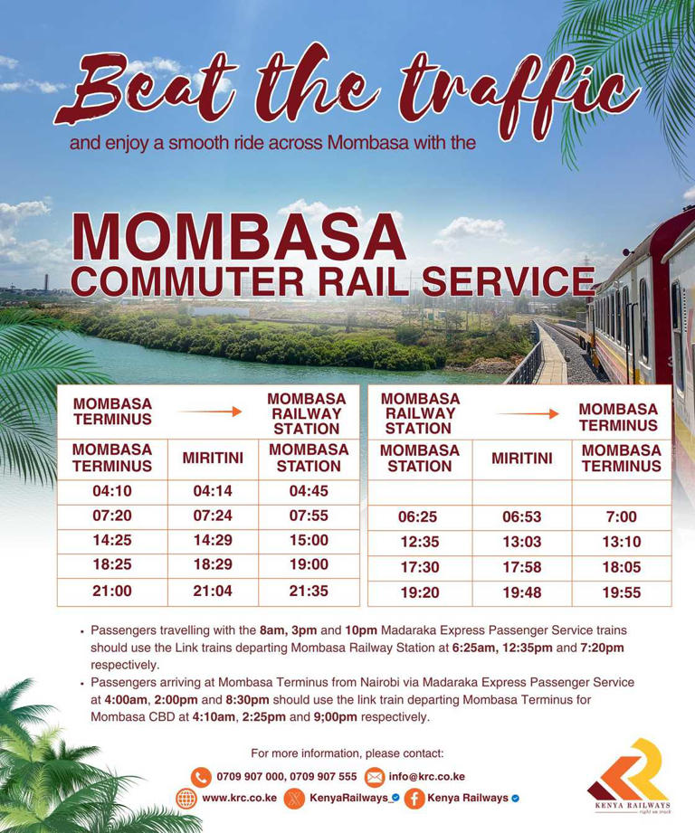 Kenyans in Mombasa to pay KSh 50 fare as Ruto commissions new commuter ...
