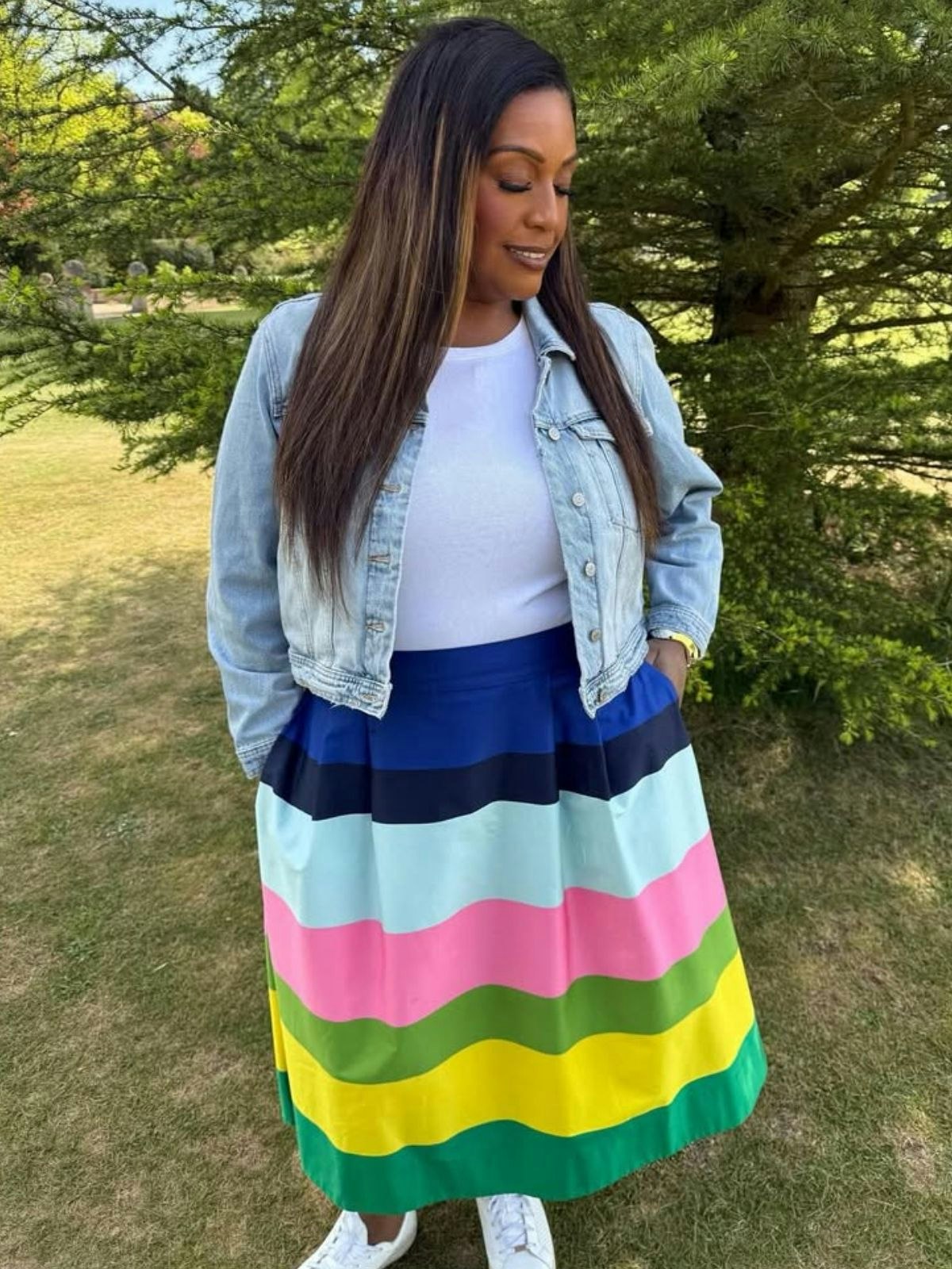 alison hammond denim dress bake off Alison Hammond's Great British Bake Off denim dress sold out immediately -  but we've found a flattering alternative for autumn that's only 135