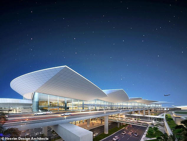 Costing VND336 trillion (£9.5billion), the airport will have three terminals along with four runways