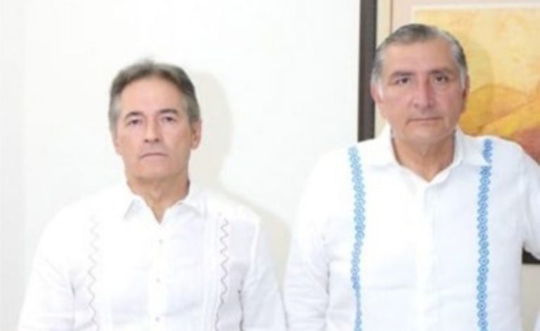 El Abuelo y su exjefe Adán Augusto López. Foto: tabasco.gob.mx.