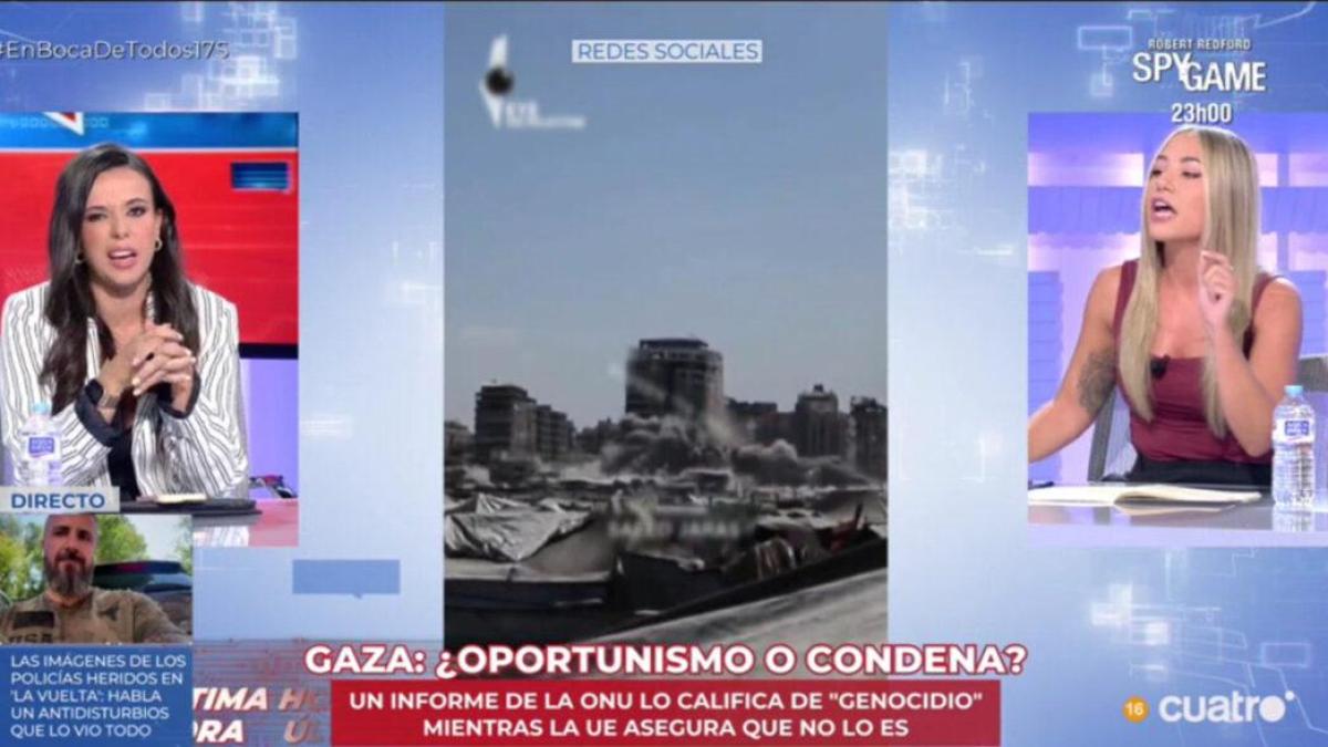 Sarah Santaolalla y Noelia Núñez se enfrentan en directo por el conflicto de  Gaza: «Hay