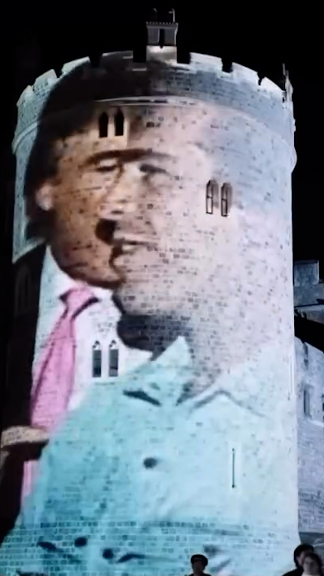 Projection Protest Hits Trump Visit