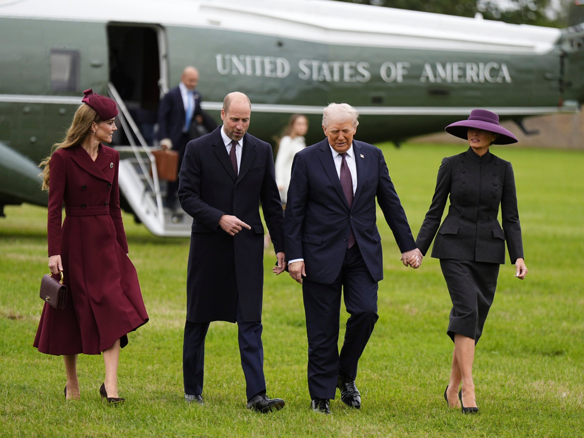 Melania Trump's outfit sends message at Windsor Castle